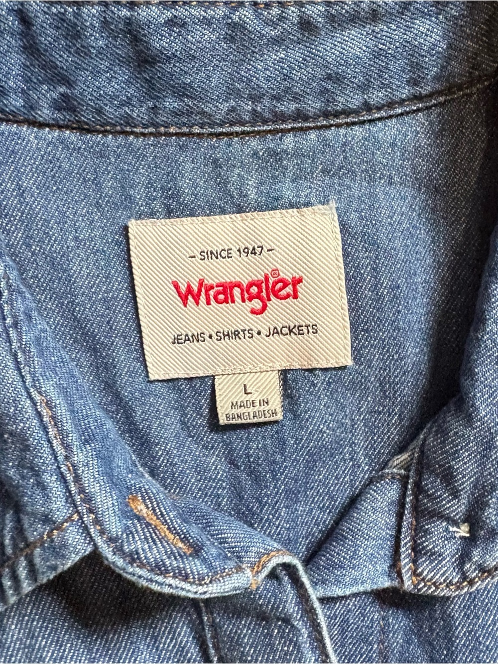 Wrangler Women's Denim Shift Dress Blue Cowgirls Rancho Rodeo Women's - Picture 4 of 5